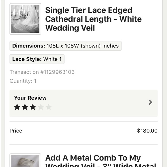 Wedding Veil - Picture 4 of 8